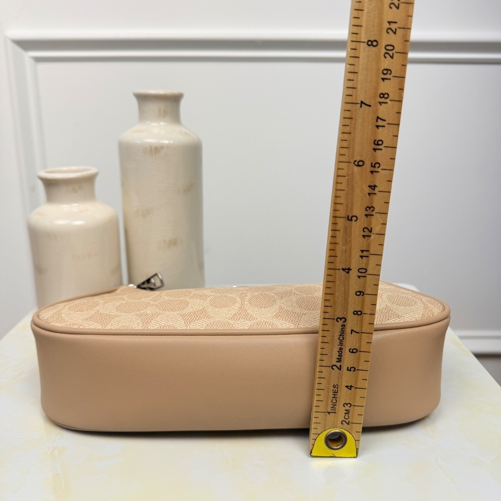 Coach Teri Shoulder Bag in Signature Canvas Beige Tan - Picture 9 of 16